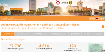 Jobcenter Leipzig Stadt setzt auf die JobZENTRALE der Jobnet.AG zur verbesserten Arbeitsmarktintegration von Menschen mit geringen Deutschkenntnissen